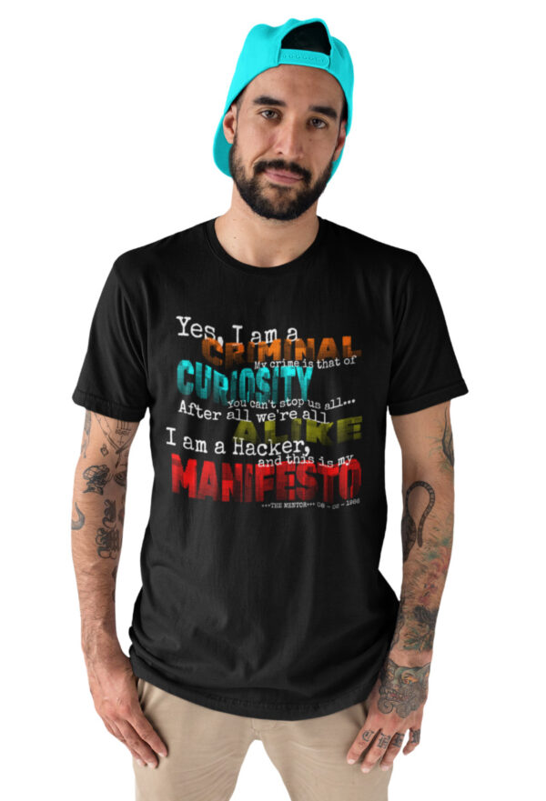 Estampa Manifesto no Preto Camiseta Masculina