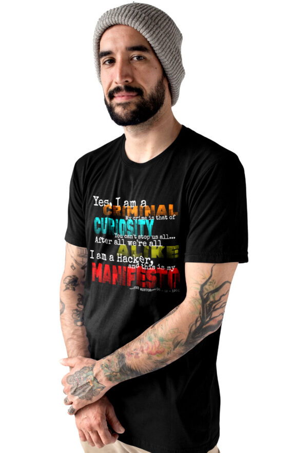 Estampa Manifesto no Preto Camiseta Masculina