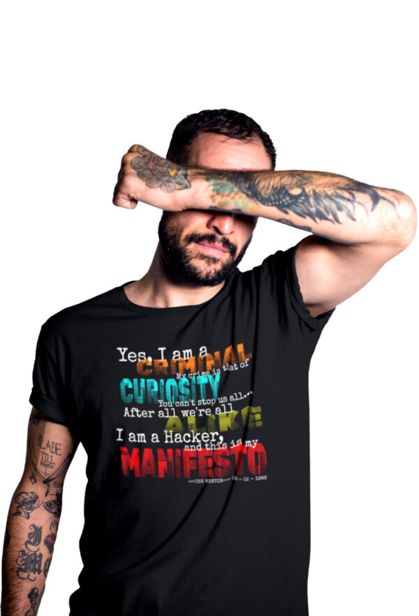 Estampa Manifesto no Preto Camiseta Masculina