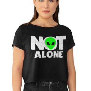 Estampa Not Alone Cropped Preto
