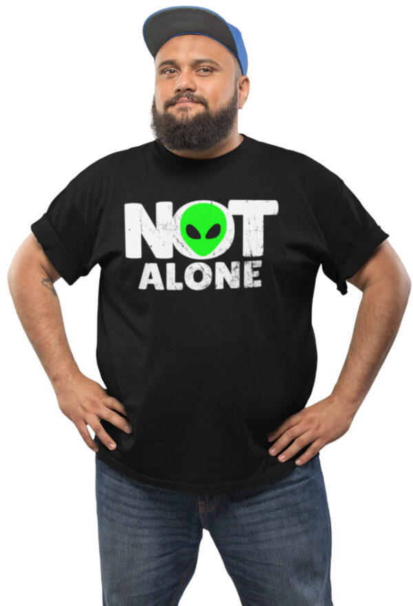Estampa Not Alone Preta Plus Size